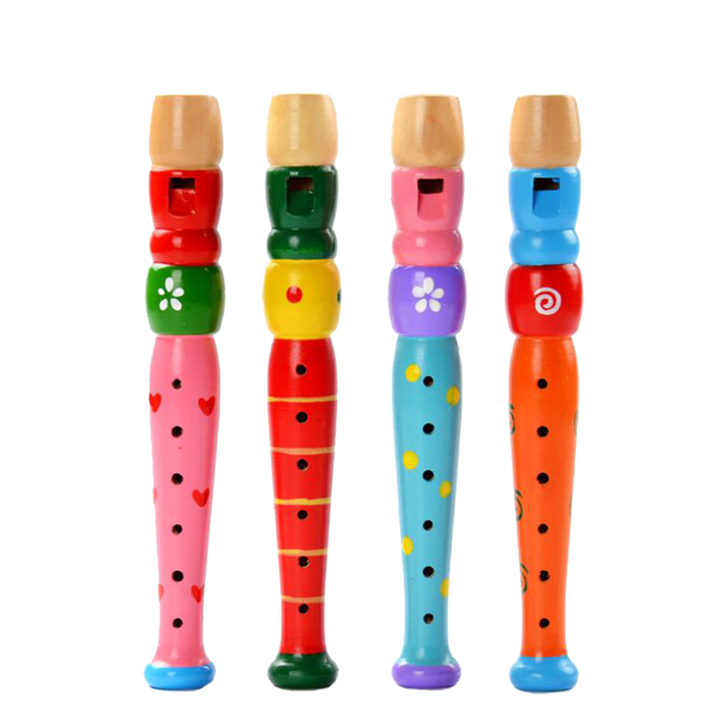 Musical Instrument Drawing - Flûte en bois colorée, Instrument de