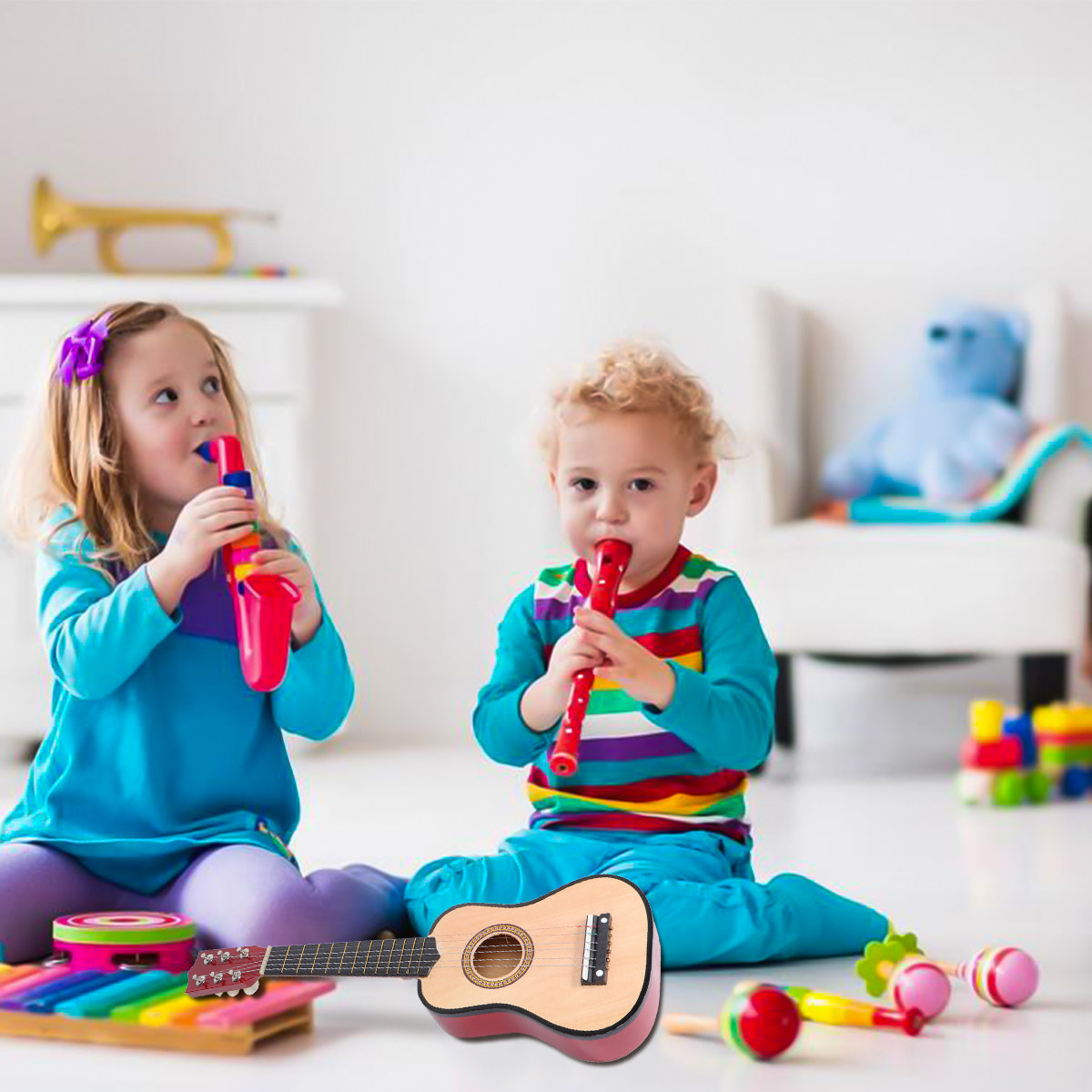 Musical Instrument For Beginners - Guitare acoustique folk pour enfants de