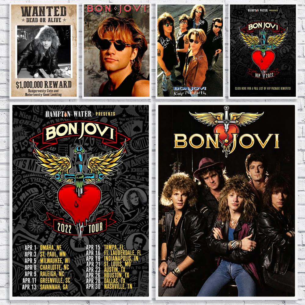 Musical Instrument Poster - Affiche de groupe de rock B-Bon