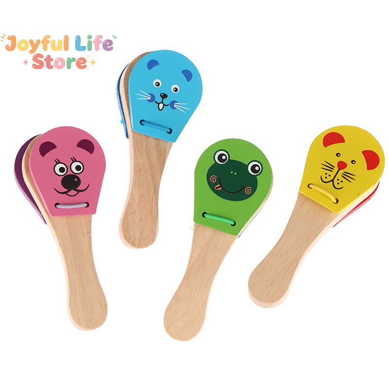 Musical Instrument Clapper - Castagnettes en bois de dessin animé
