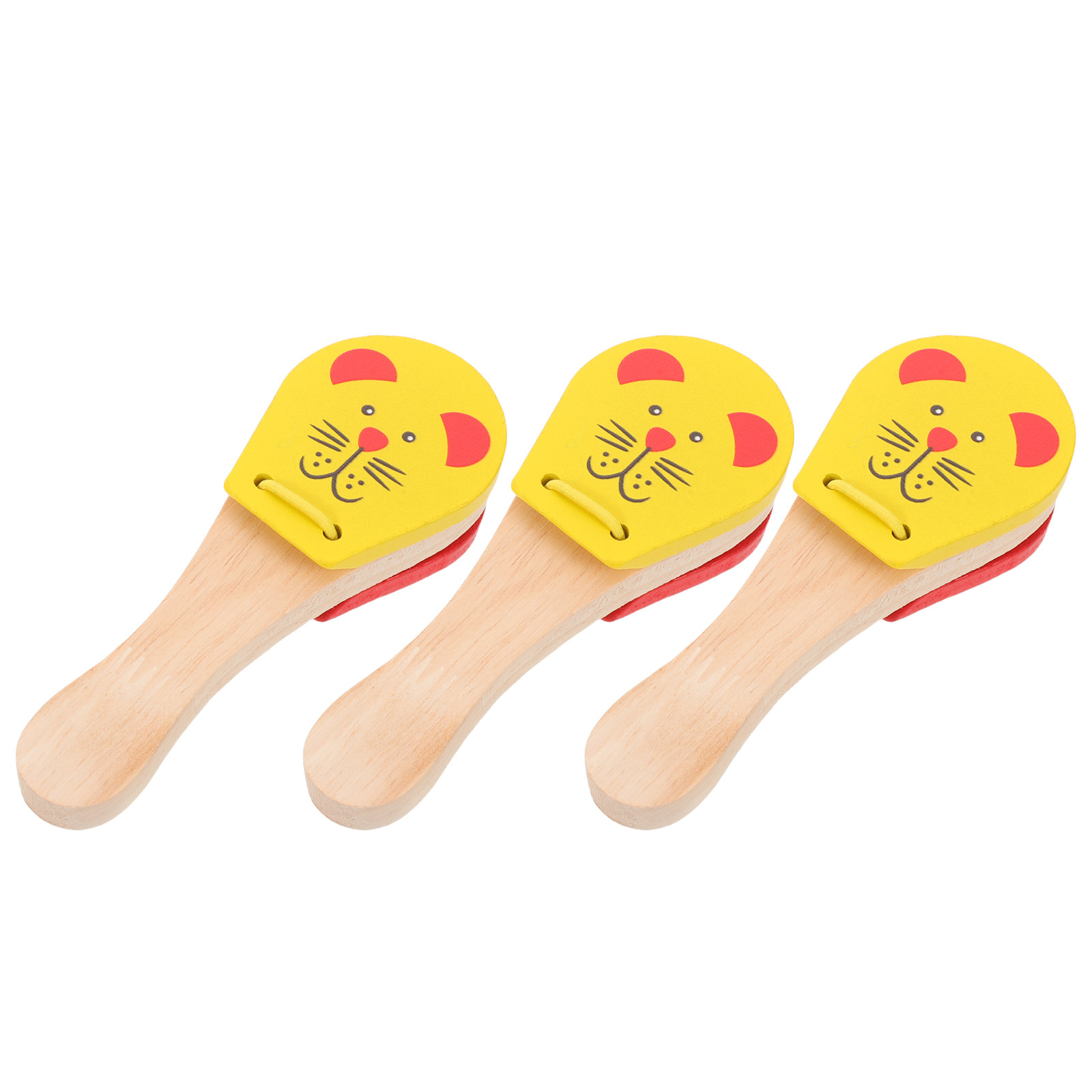 Musical Instrument Clapper - 3 Castagnettes en bois sur le