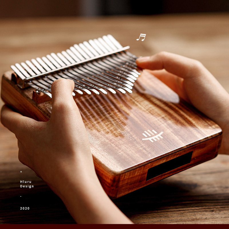 Musical Instrument For Beginners - Guitare Kalimba 17 touches avec trou,