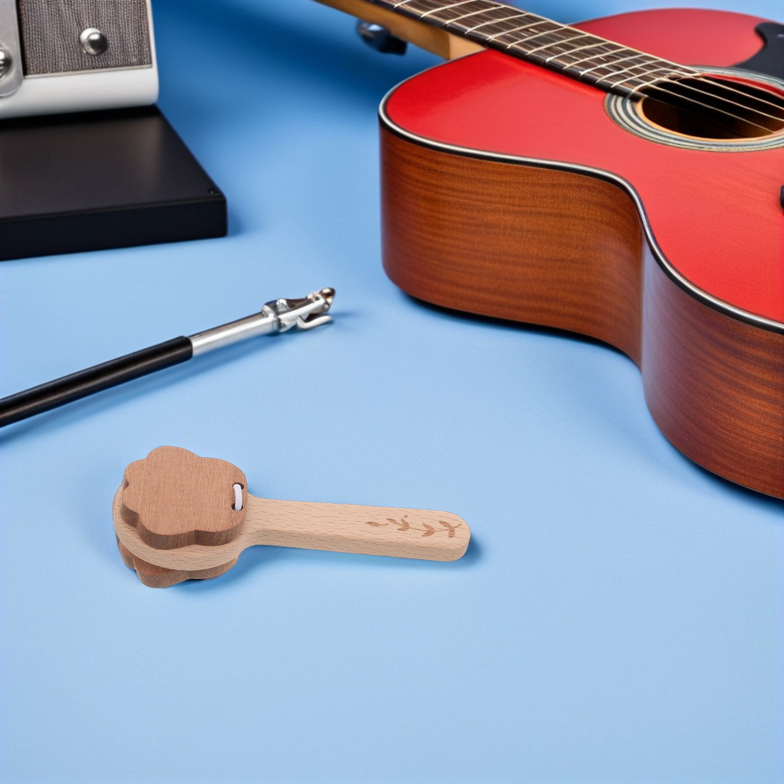 Musical Instrument Clapper - 2 Pièces Claquettes en Bois en