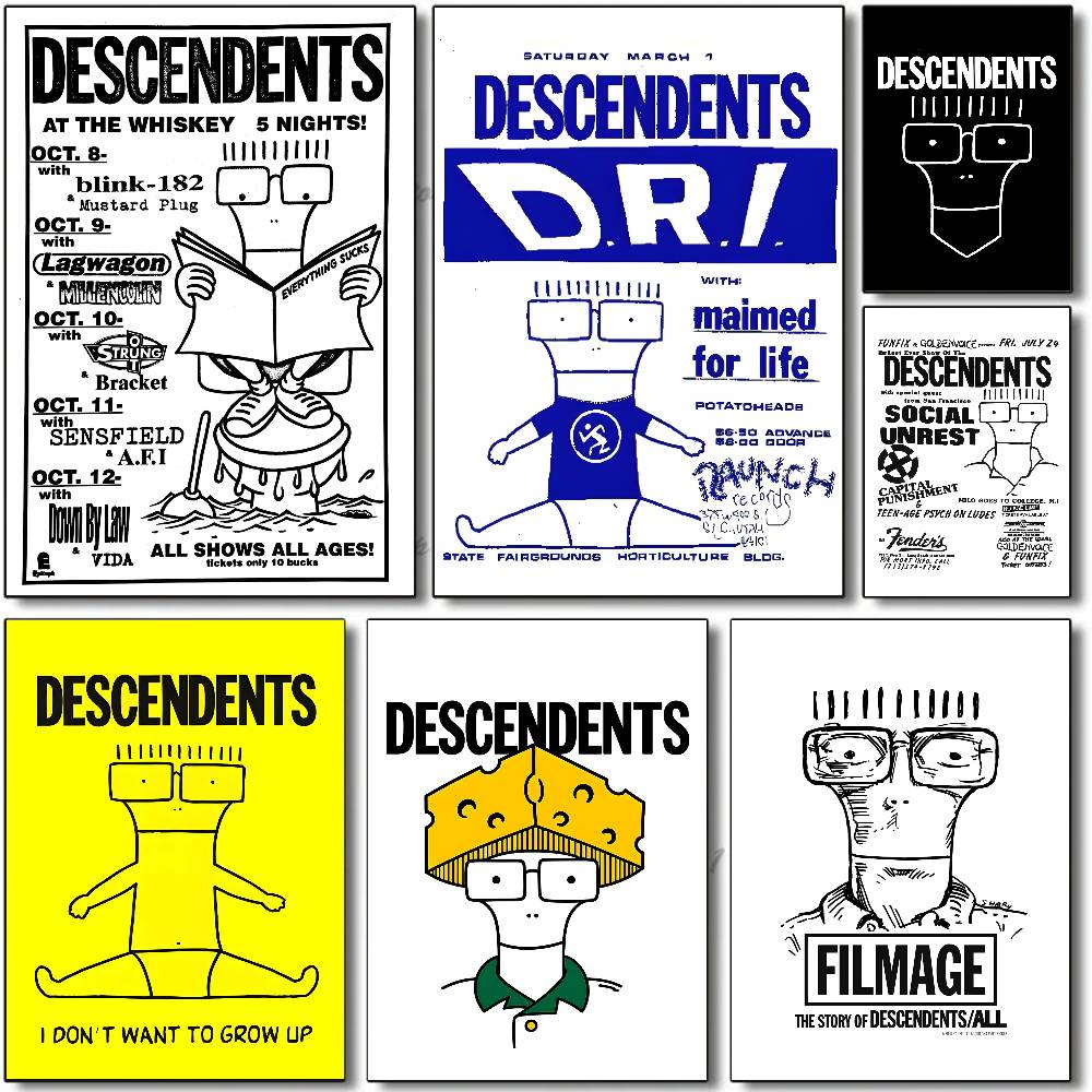 Musical Instrument Poster - Affiche autocollante de l'album des groupes