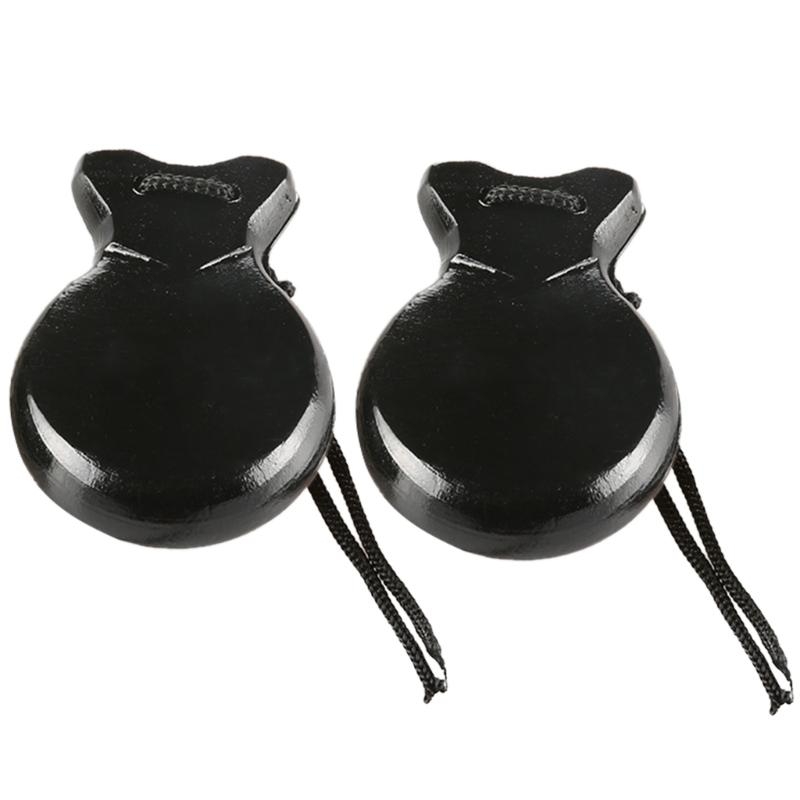 Musical Instrument Clapper - Castagnettes espagnoles en bois, 2 pièces,