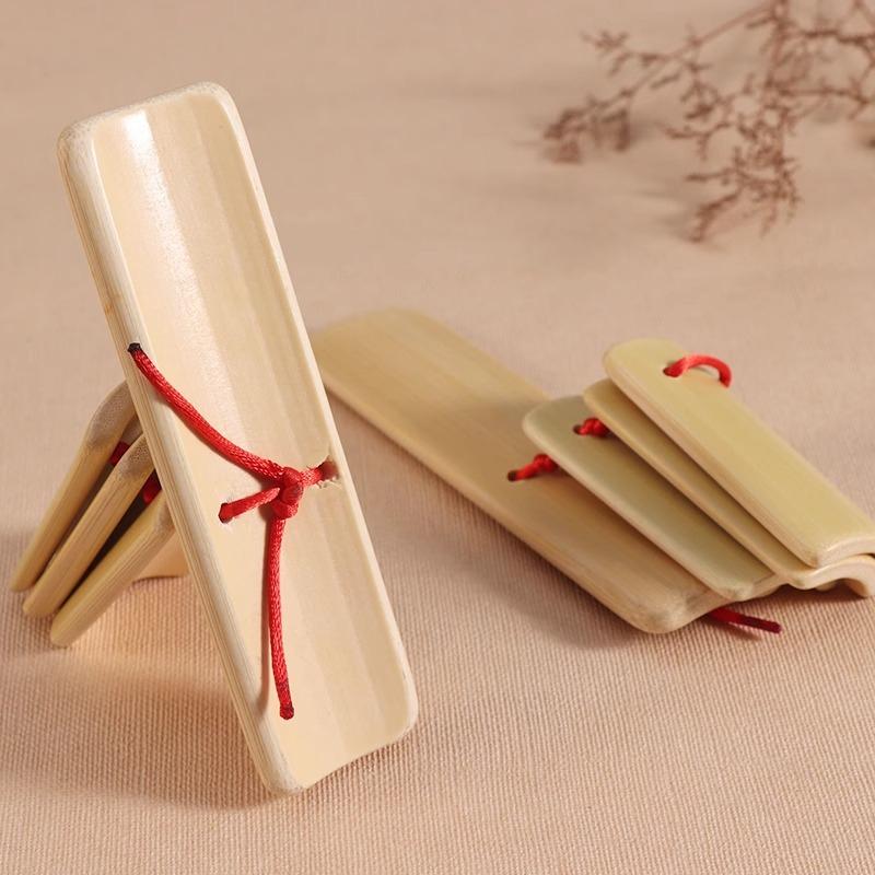 Musical Instrument Clapper - Jouets de claquettes en bambou naturel