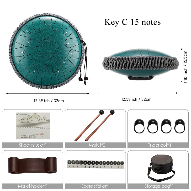 Hluru-Tambour à langue en acie - Musical Instrument Note avis et prix