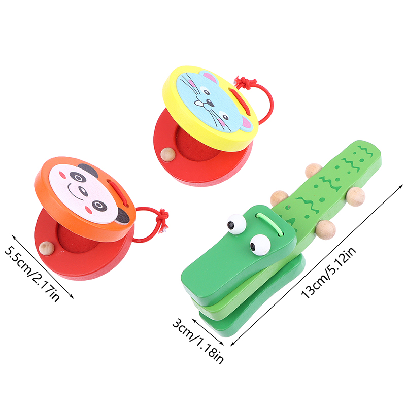 Castagnettes rondes en bois po - Musical Instrument Clapper avis et prix
