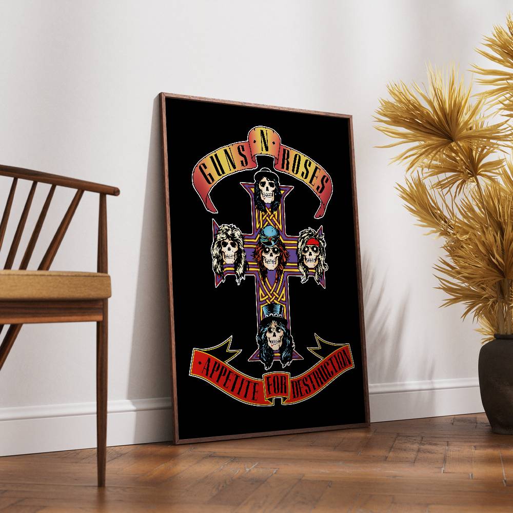 G-Guns Rock Band N R-Roses aff - Musical Instrument Poster avis et prix