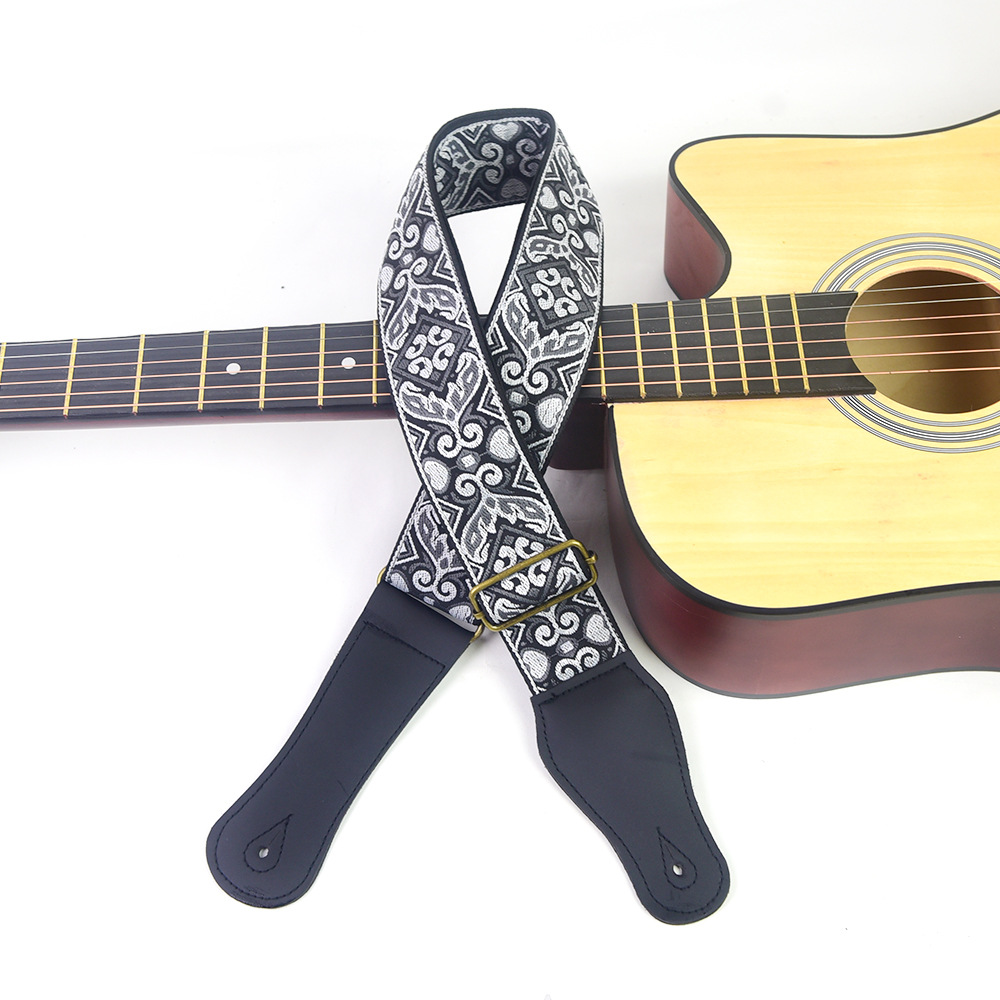 Sangle de guitare brodée, impr - Musical Instrument Note avis et prix