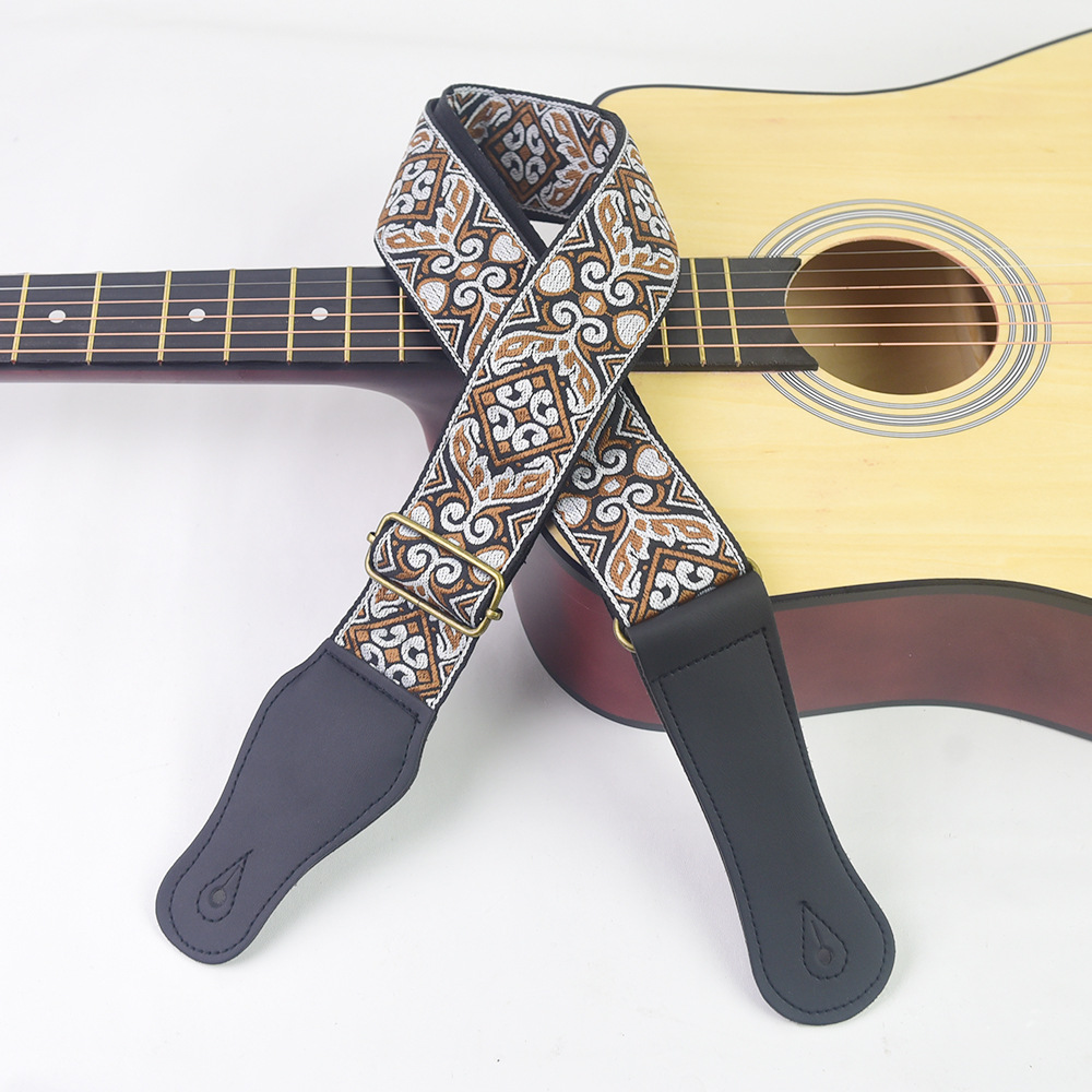 Sangle de guitare brodée, impr - Musical Instrument Note avis et prix